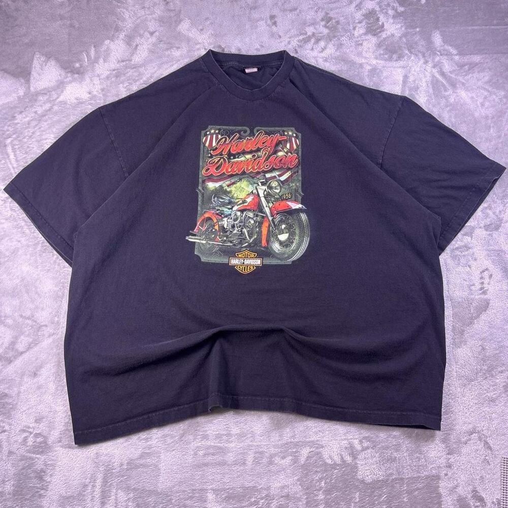 Harley Davidson Motorcycle Graphic T-Shirt Mens 5XL Black Sandy’s Fremont MI